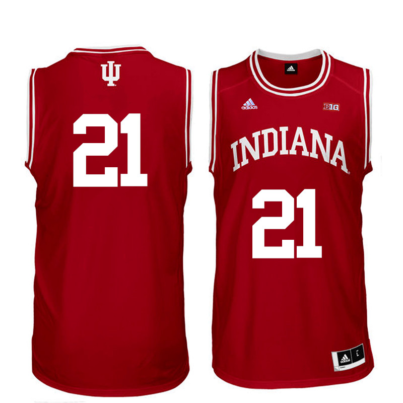 Men Indiana Hoosiers #21 Freddie McSwain College Basketball Jerseys Sale-Red